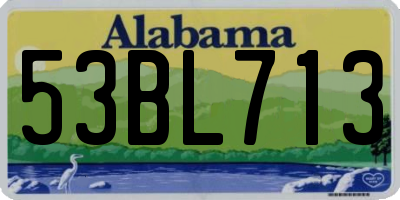 AL license plate 53BL713
