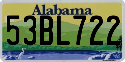 AL license plate 53BL722