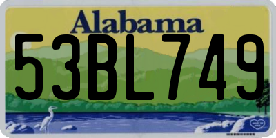 AL license plate 53BL749