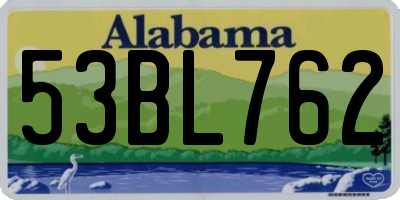 AL license plate 53BL762