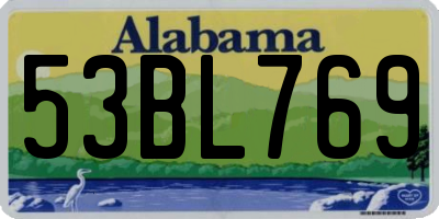 AL license plate 53BL769