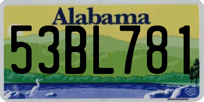 AL license plate 53BL781