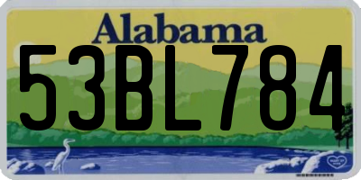 AL license plate 53BL784
