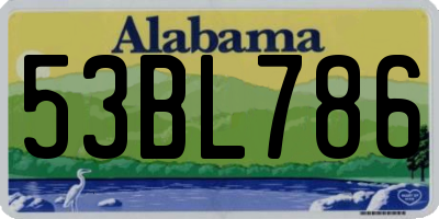 AL license plate 53BL786