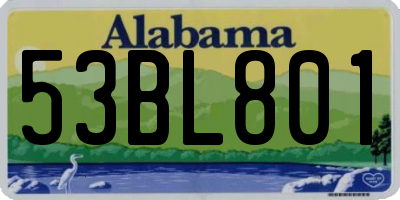 AL license plate 53BL801