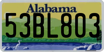AL license plate 53BL803
