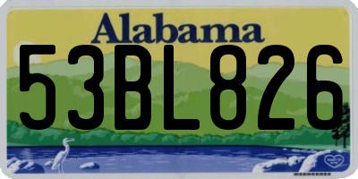 AL license plate 53BL826
