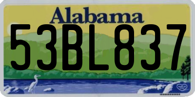 AL license plate 53BL837