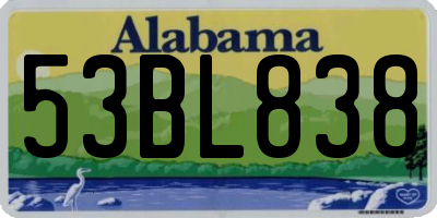 AL license plate 53BL838