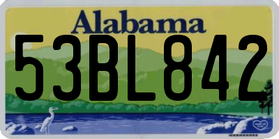 AL license plate 53BL842
