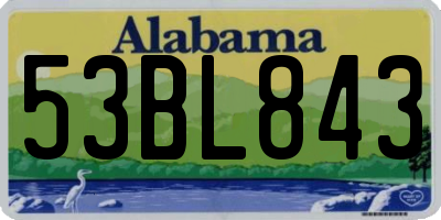AL license plate 53BL843
