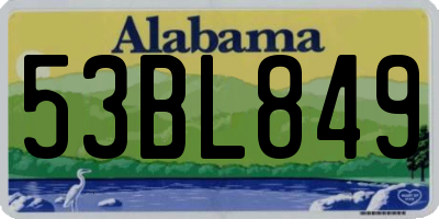 AL license plate 53BL849