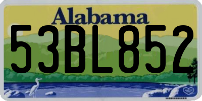 AL license plate 53BL852