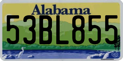 AL license plate 53BL855