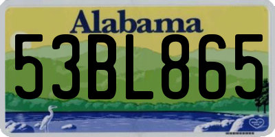 AL license plate 53BL865