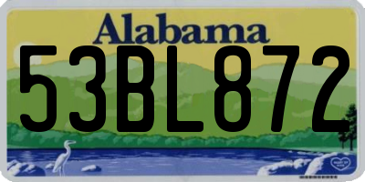 AL license plate 53BL872