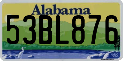 AL license plate 53BL876