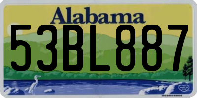 AL license plate 53BL887