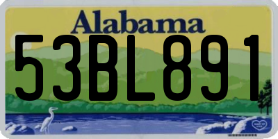 AL license plate 53BL891