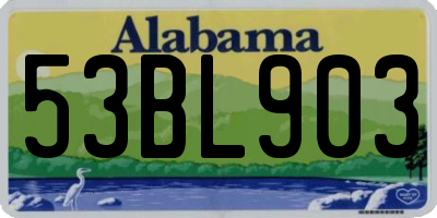 AL license plate 53BL903