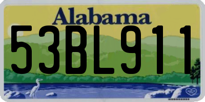 AL license plate 53BL911