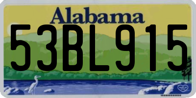 AL license plate 53BL915