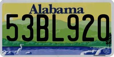 AL license plate 53BL920