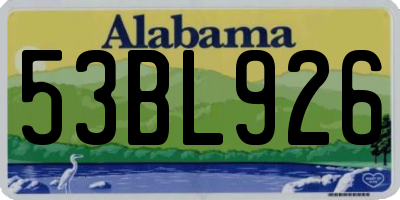 AL license plate 53BL926