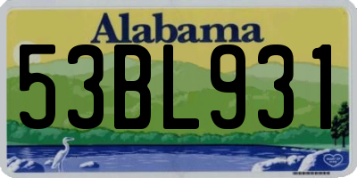 AL license plate 53BL931