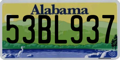 AL license plate 53BL937