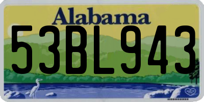 AL license plate 53BL943