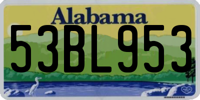 AL license plate 53BL953