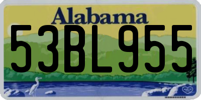 AL license plate 53BL955