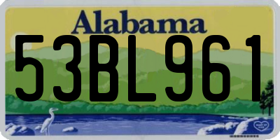 AL license plate 53BL961