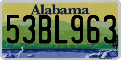 AL license plate 53BL963