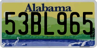 AL license plate 53BL965