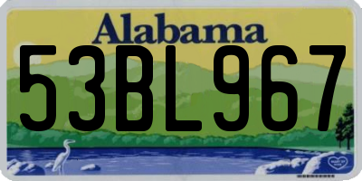 AL license plate 53BL967