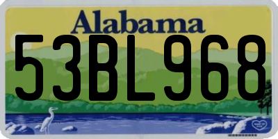 AL license plate 53BL968