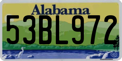 AL license plate 53BL972