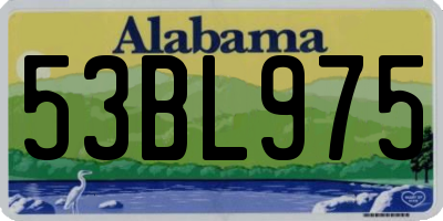 AL license plate 53BL975