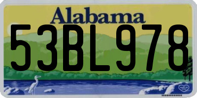 AL license plate 53BL978