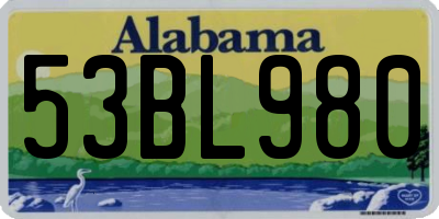AL license plate 53BL980