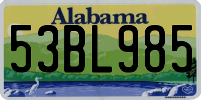 AL license plate 53BL985