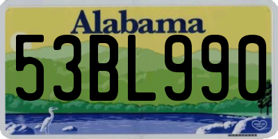 AL license plate 53BL990