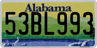 AL license plate 53BL993