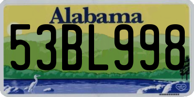 AL license plate 53BL998