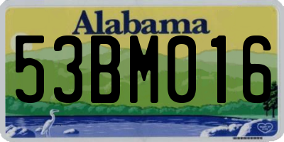 AL license plate 53BM016