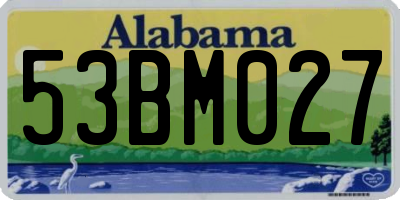 AL license plate 53BM027