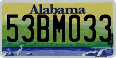 AL license plate 53BM033