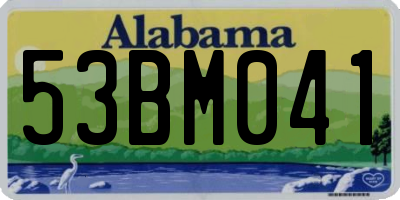 AL license plate 53BM041